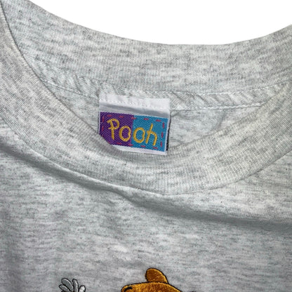 Vintage 90s 'Pooh!' Winnie the Pooh Cartoon Grey Graphic T-Shirt M