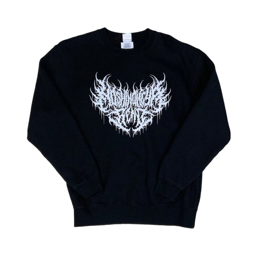 Vintage 90s Black Metal Moshing Graphic Sweatshirt S M