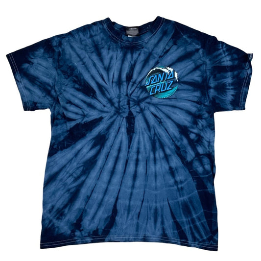 Santa Cruz Blue Tie-Dye Graphic T-Shirt S M