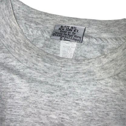 Vintage 90s 'Pooh!' Winnie the Pooh Cartoon Grey Graphic T-Shirt M