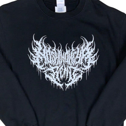 Vintage 90s Black Metal Moshing Graphic Sweatshirt S M