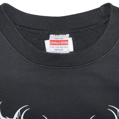 Vintage 90s Black Metal Moshing Graphic Sweatshirt S M