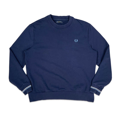 Fred Perry Navy Crew Neck Sweatshirt L XL