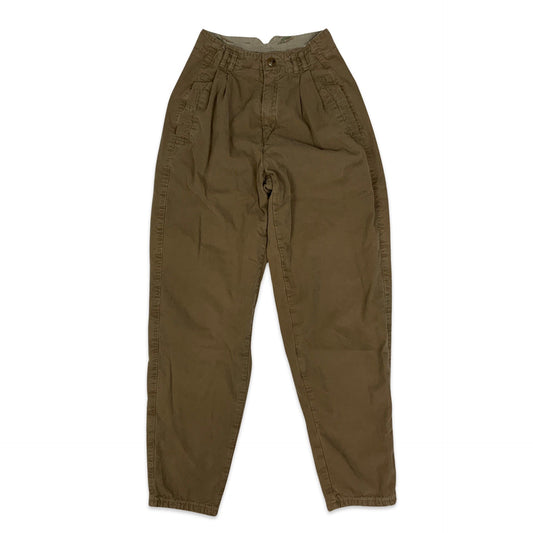Y2K Brown Pleated High Waisted Trousers 8