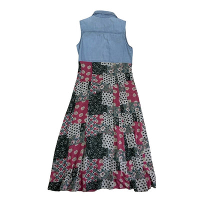 Vintage 90s Y2K ‘Lela Collection’ Patchwork Floral Midi Sleeveless Summer Shirt