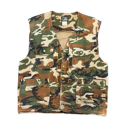 Vintage Camouflage Utility Vest M