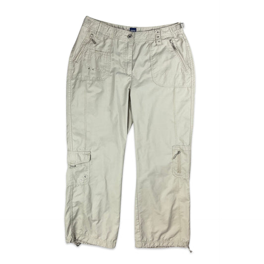 Y2K Beige Petite Leg Cargo Trousers 14