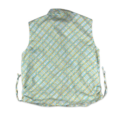 Vintage Pastel Checkered Blouse