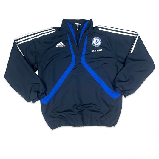 Adidas Chelsea Navy Pullover Football Windbreaker L XL