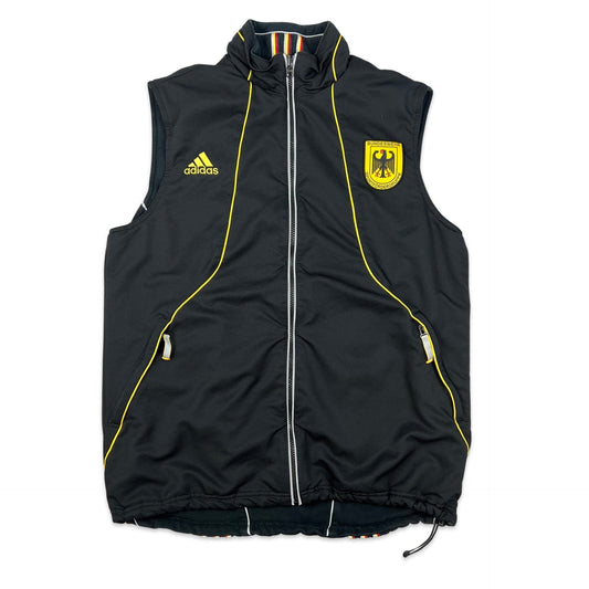 00s Adidas German Football Reversible Black Bodywarmer Gilet