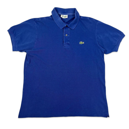 Vintage 80s Chemise Lacoste Blue Polo Shirt S M