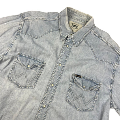 Wrangler Light Blue Denim Shirt L XL