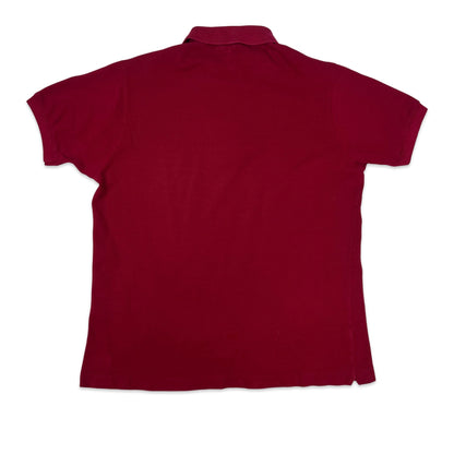 Vintage 80s Chemise Lacoste Burgundy Polo Shirt S M