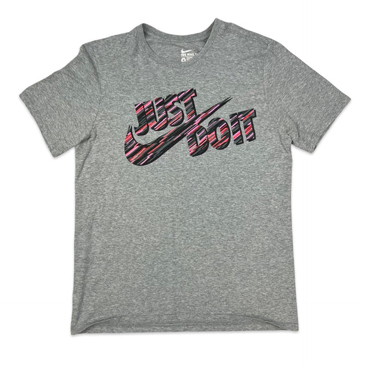 Nike Grey "Just Do It" Graphic Print Tee S M