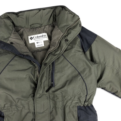 Vintage 90s Columbia Green and Grey Insulated Ski Jacket M