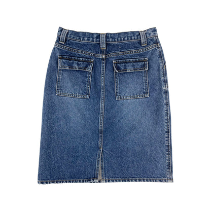 Vintage Denim Carpenter High Waisted Skirt 10