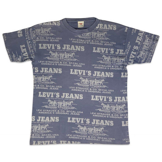 80s Levis Purple Western Print Tee S M L