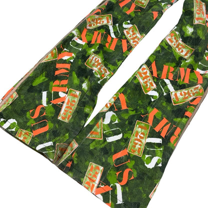 Vintage ‘E&L Jeans’ High Waisted Green Orange White ‘1263 Army’ Flared Jeans 8 10