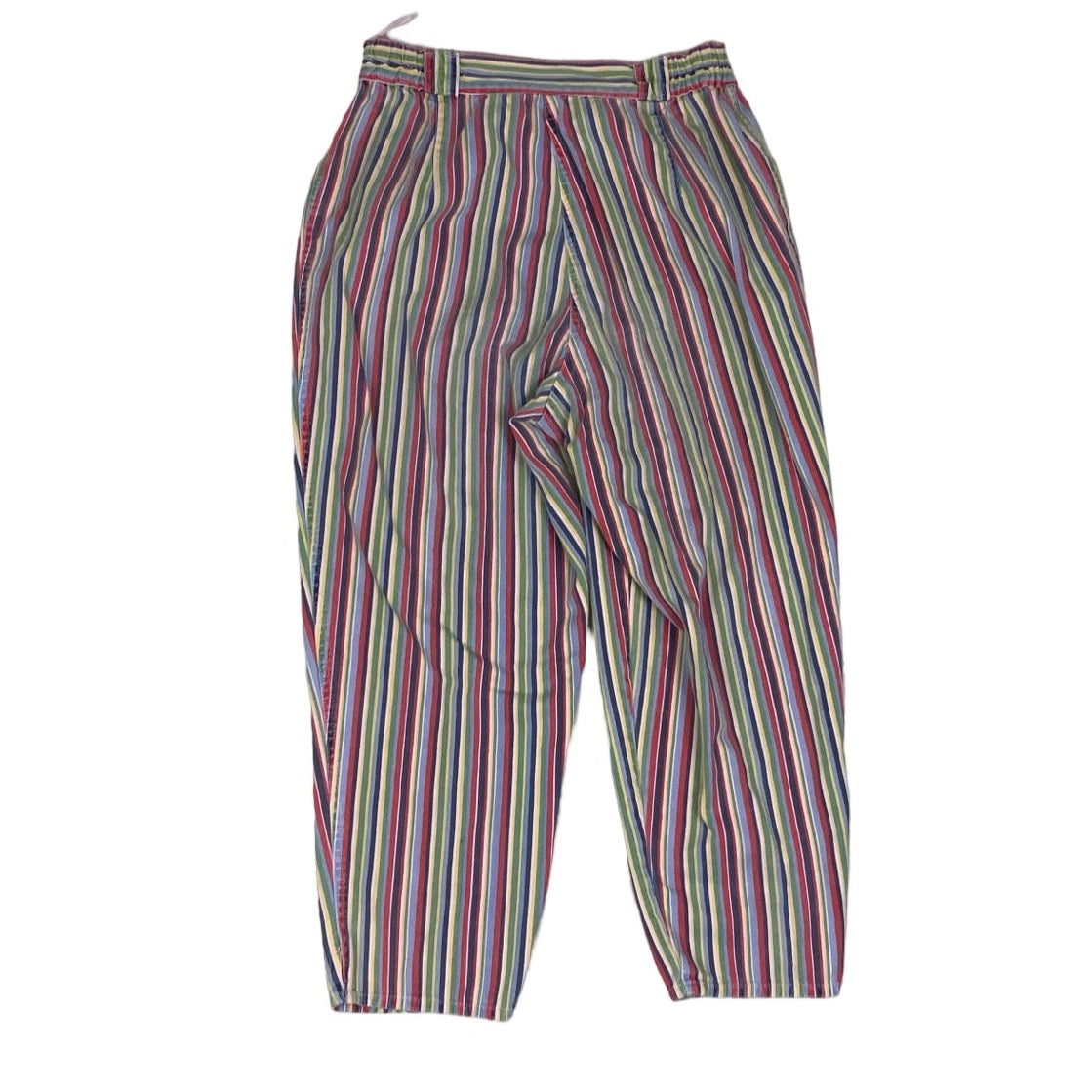 Vintage Rainbow 3/4 Striped Crop Jeans 6 8