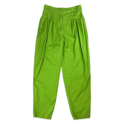 Vintage Green Balloon Leg Trousers 8 10 12