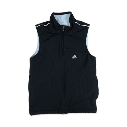 Vintage 00s Adidas Reversible Navy and Light Blue Puffer / Fleece Gilet 8