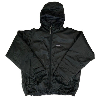 00s Black Patagonia Zip-Up Windbreaker Hooded Outdoor Jacket XXL