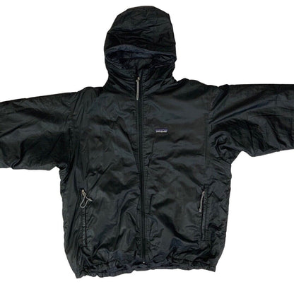 00s Black Patagonia Zip-Up Windbreaker Hooded Outdoor Jacket XXL