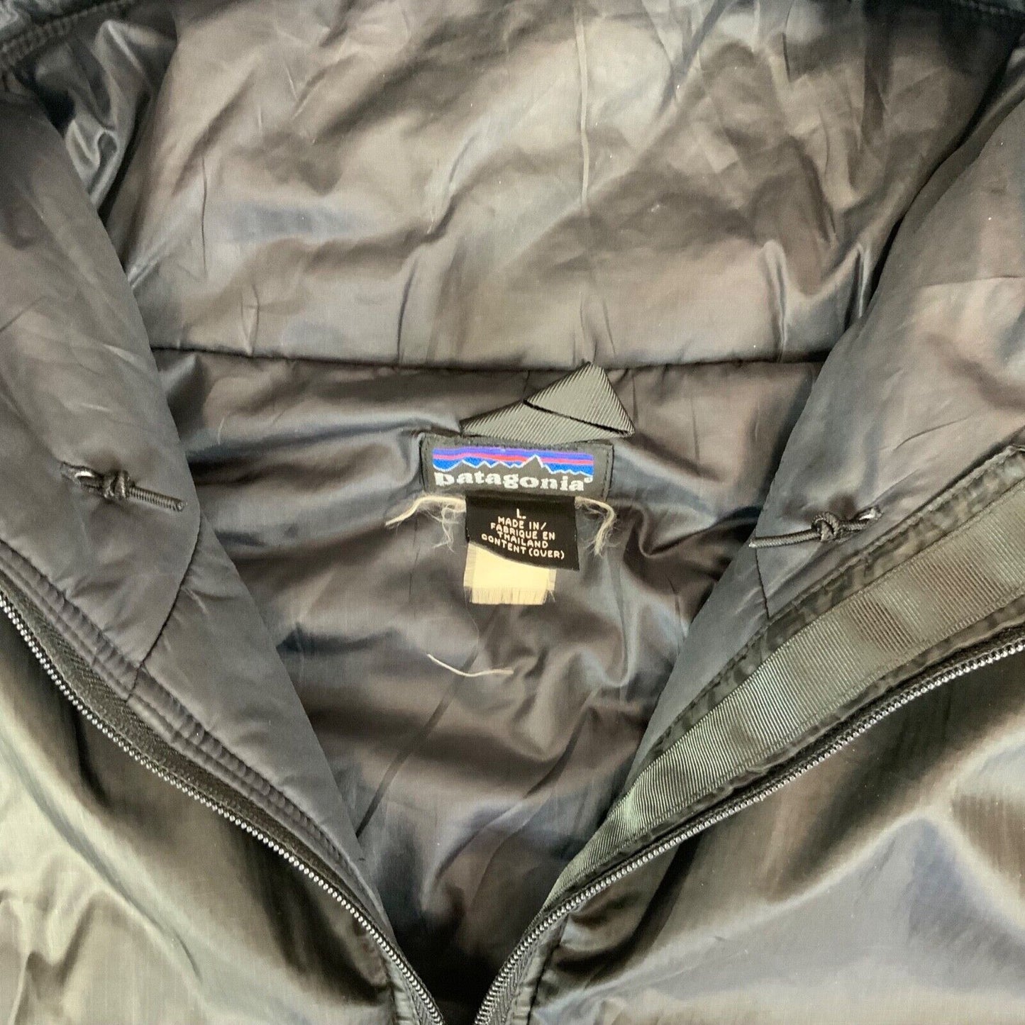 00s Black Patagonia Zip-Up Windbreaker Hooded Outdoor Jacket XXL