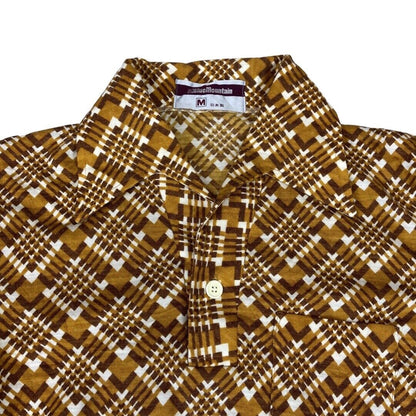 VTG 70s 1/2 BUTTON DISCO SHIRT POLYESTER BIG COLLARS DISCO 34” XS