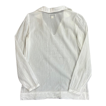 Vintage 90s 00s White Polo Jeans Co Ralph Lauren Long Sleeve Blouse Shirt S 8/10