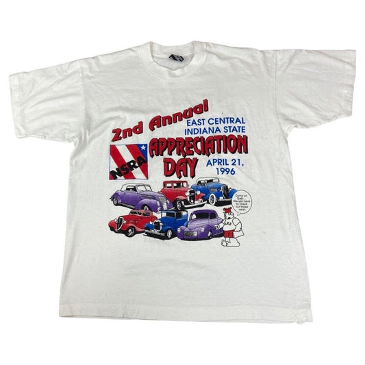 VTG 1996 White National Street Rod Association Appreciation Day Graphic Tee LRG