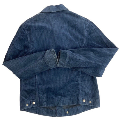 2000s LEVIS RED TAB ENGINEERED NAVY BLUE CORDUROY CORD TRUCKER JACKET 36” SMALL