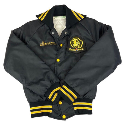 VTG 80s USA KARATE NORTH TAE KWON DO DAKOTA NYLON VARSITY JACKET XS 34”