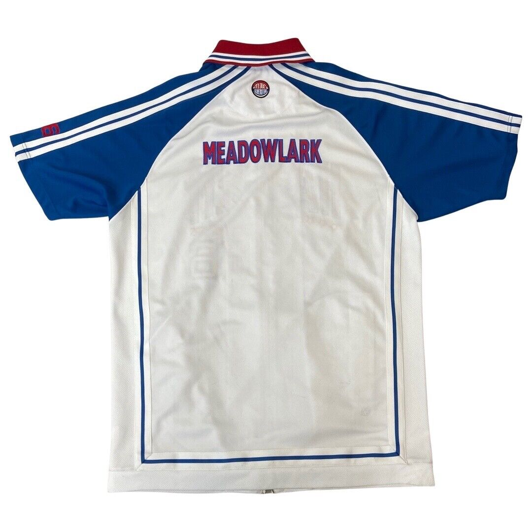 Vintage Multi-Coloured Harlem Globetrotters Platinum Fubu Zip-Up Jersey XXXL