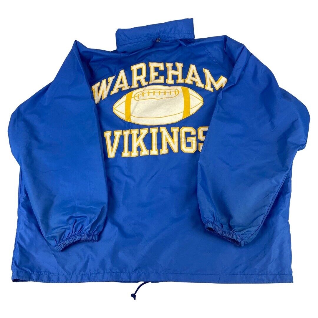 VTG USA CHAMPION WARHAM VIKINGS AMERICAN FOOTBALL NYLON WINDBREAKER JACKET 54”