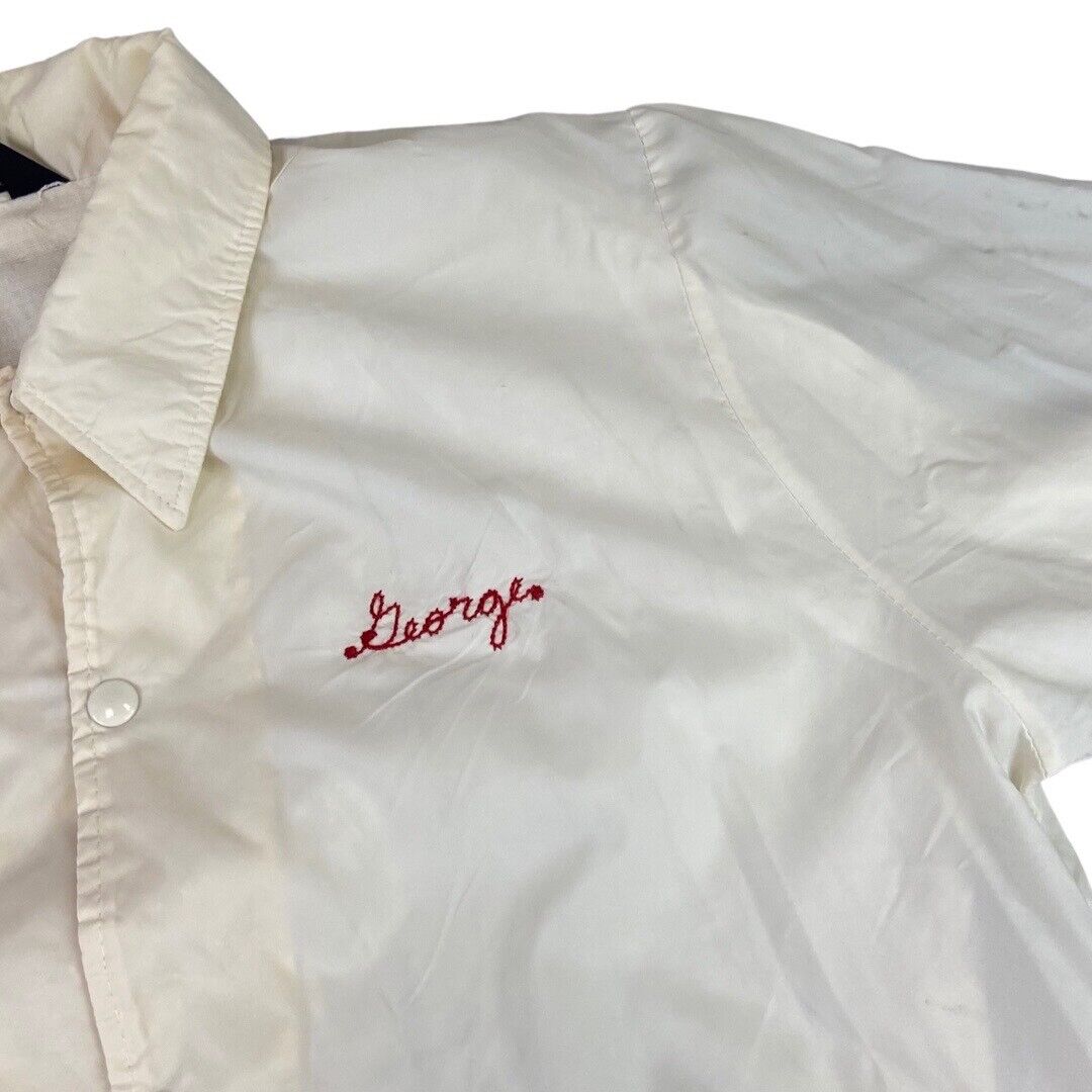 VTG 70s USA JAMESPORT NY FIRE DEPT RESCUE SQUAD SILKY BOMBER JACKET 40” M