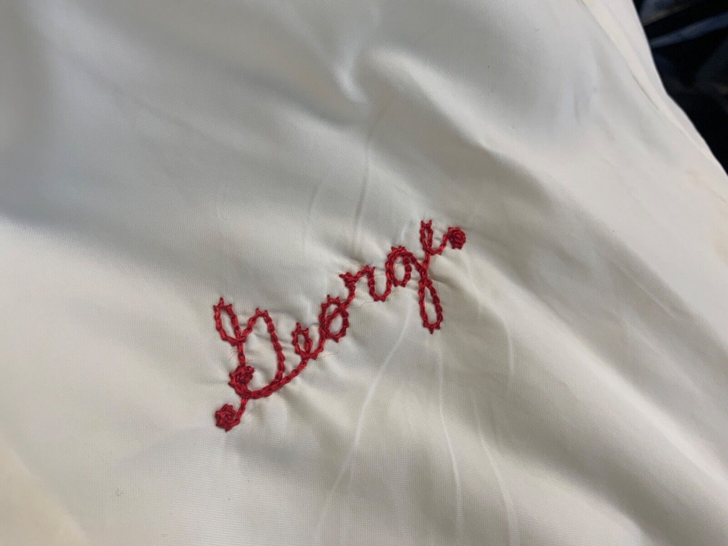 VTG 70s USA JAMESPORT NY FIRE DEPT RESCUE SQUAD SILKY BOMBER JACKET 40” M