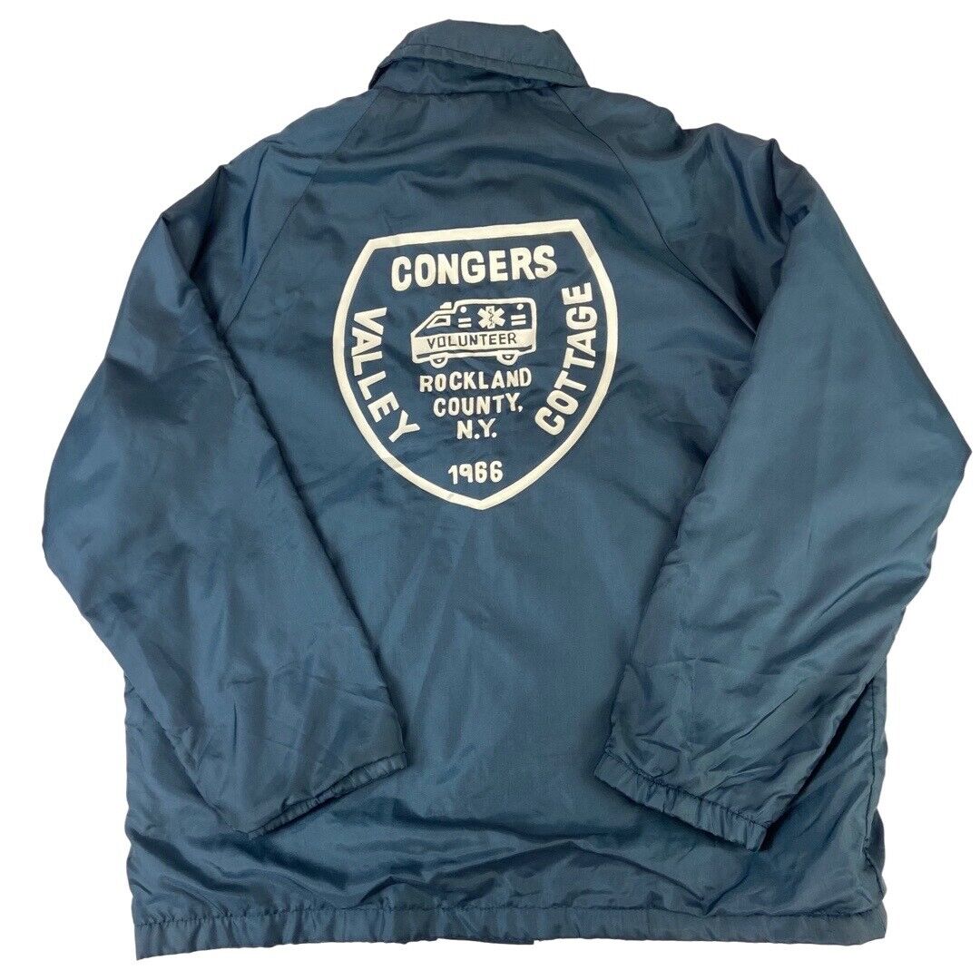 VTG 1966 BIRDIE CONGERS VALLEY COTTAGE NY AMBULANCE LINED WINDBREAKER JACKET 42L