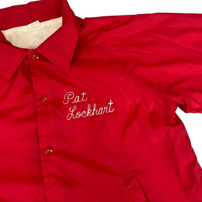 VTG USA PINER FISKBURG LADIES AUX FIRE DEPT NYLON WINDBREAKER LINED JACKET 38” S