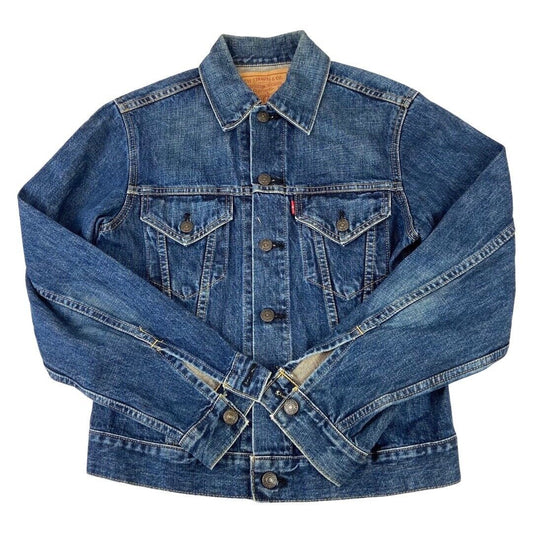 VTG 90s LEVIS BIG E JAPANESE TYPE 3 TRUCKER DENIM JACKET ROCKABILLY MOD 34” XS