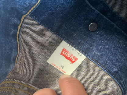VTG 90s LEVIS BIG E JAPANESE TYPE 3 TRUCKER DENIM JACKET ROCKABILLY MOD 34” XS