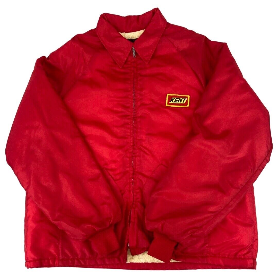 VTG USA KENT CIGARETTES NASCAR RACING DRIVER JACKET HOT ROD BOMBER XL 46”