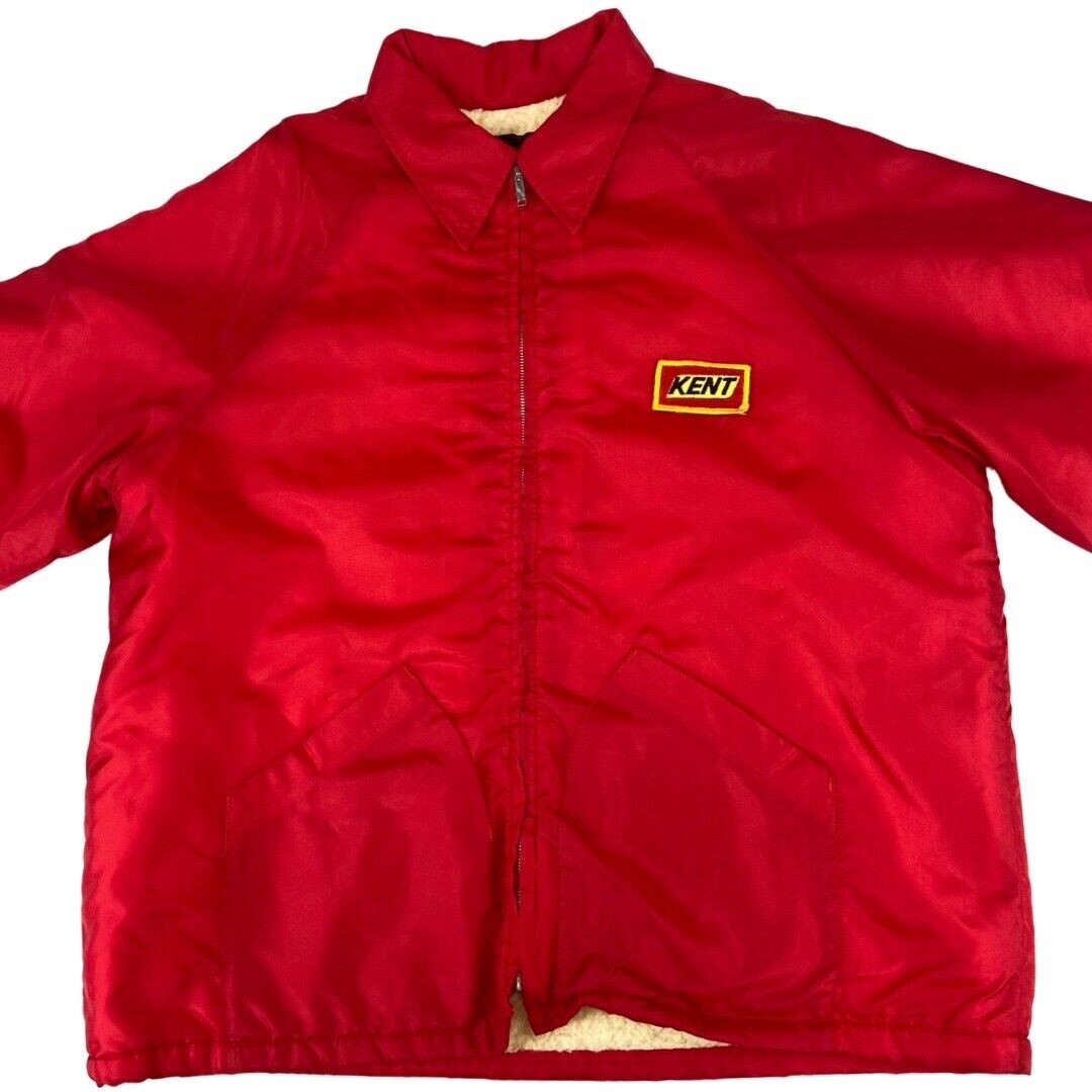 VTG USA KENT CIGARETTES NASCAR RACING DRIVER JACKET HOT ROD BOMBER XL 46”