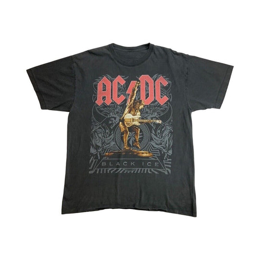 2008 Black AC/DC Black Ice Angus Young Double Sided T-Shirt XXL