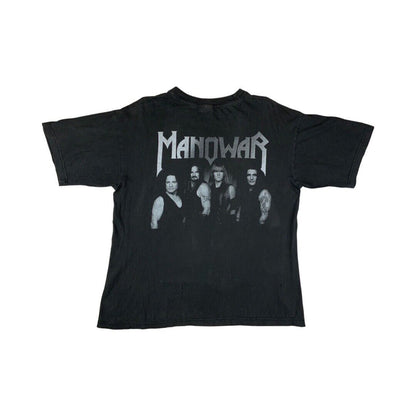 2000s Black Manowar Death To Infidels Double-Sided Graphic T-Shirt Medium