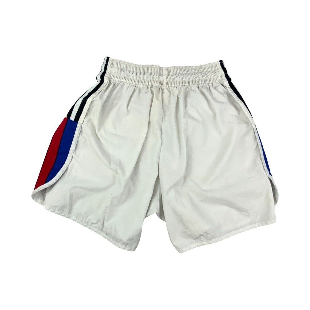 Vintage 1990s White, Red & Blue Adidas Bayern Munich Football Shorts Medium