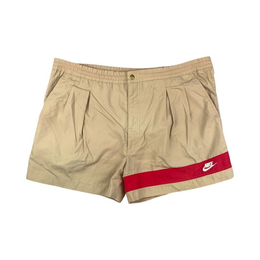 Vintage 1990s Nike Beige & Red Nike Casual Beach Shorts XXL