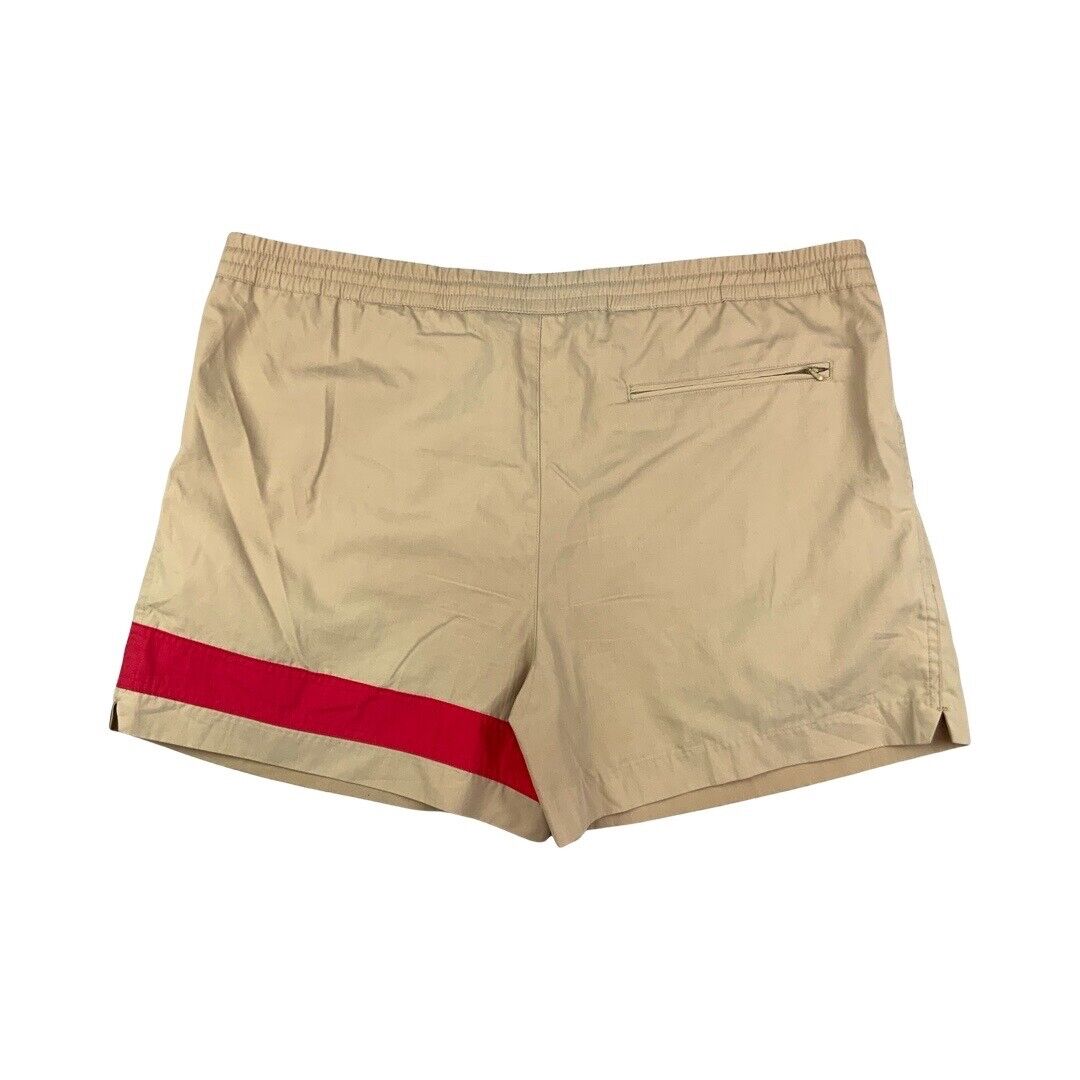 Vintage 1990s Nike Beige & Red Nike Casual Beach Shorts XXL