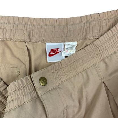 Vintage 1990s Nike Beige & Red Nike Casual Beach Shorts XXL