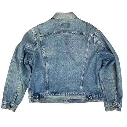 VTG 80s USA MADE LEVIS 70506-0214 RED TAB TYPE 3 TRUCKER DENIM JACKET 40" M